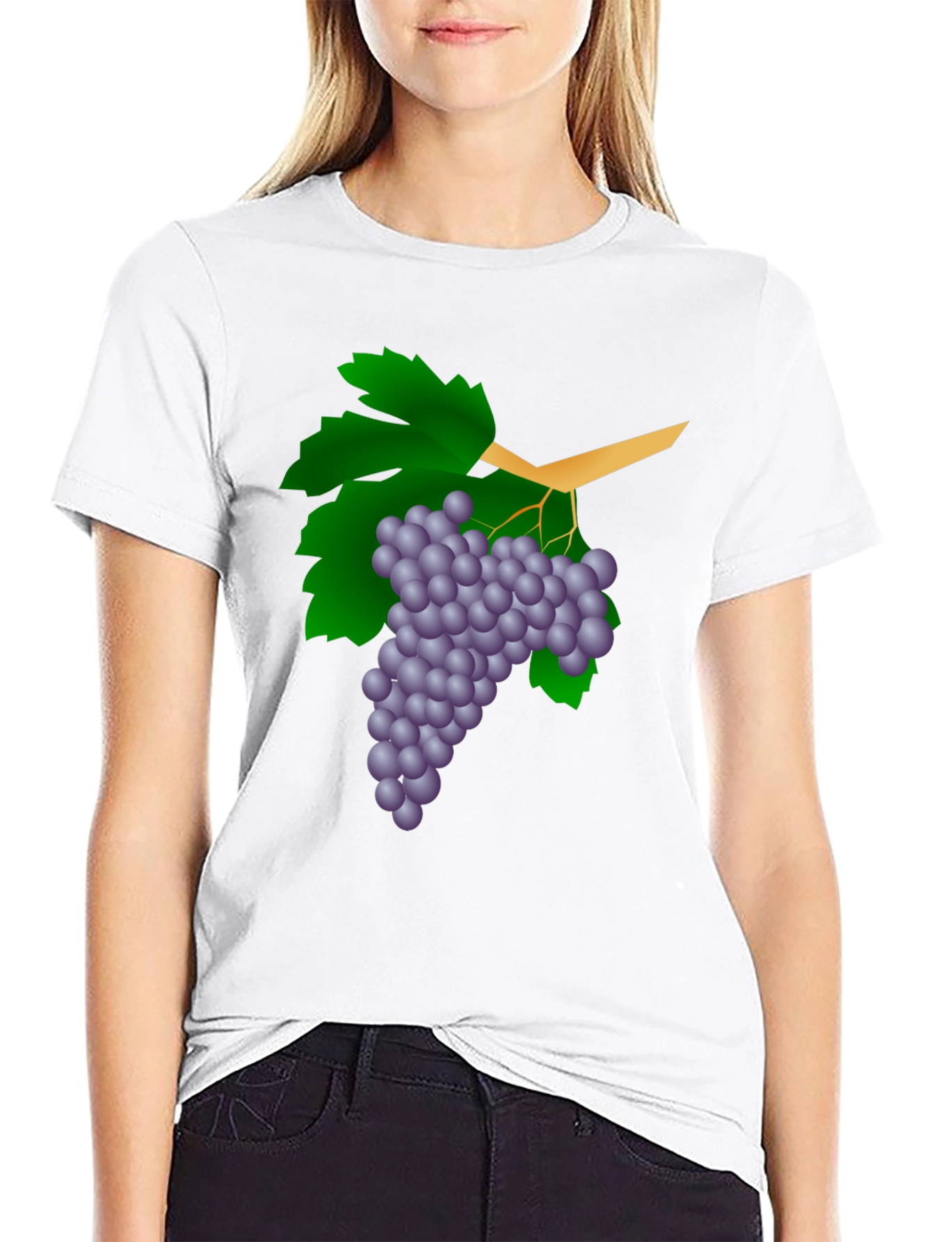 Grapes Graphic Black T-Shirt