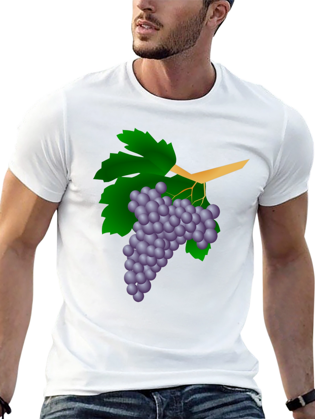 Grapes Graphic Black T-Shirt