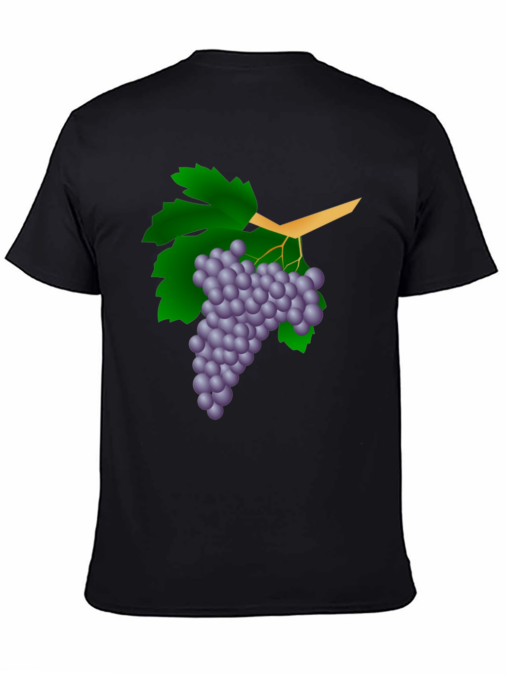 Grapes Graphic Black T-Shirt