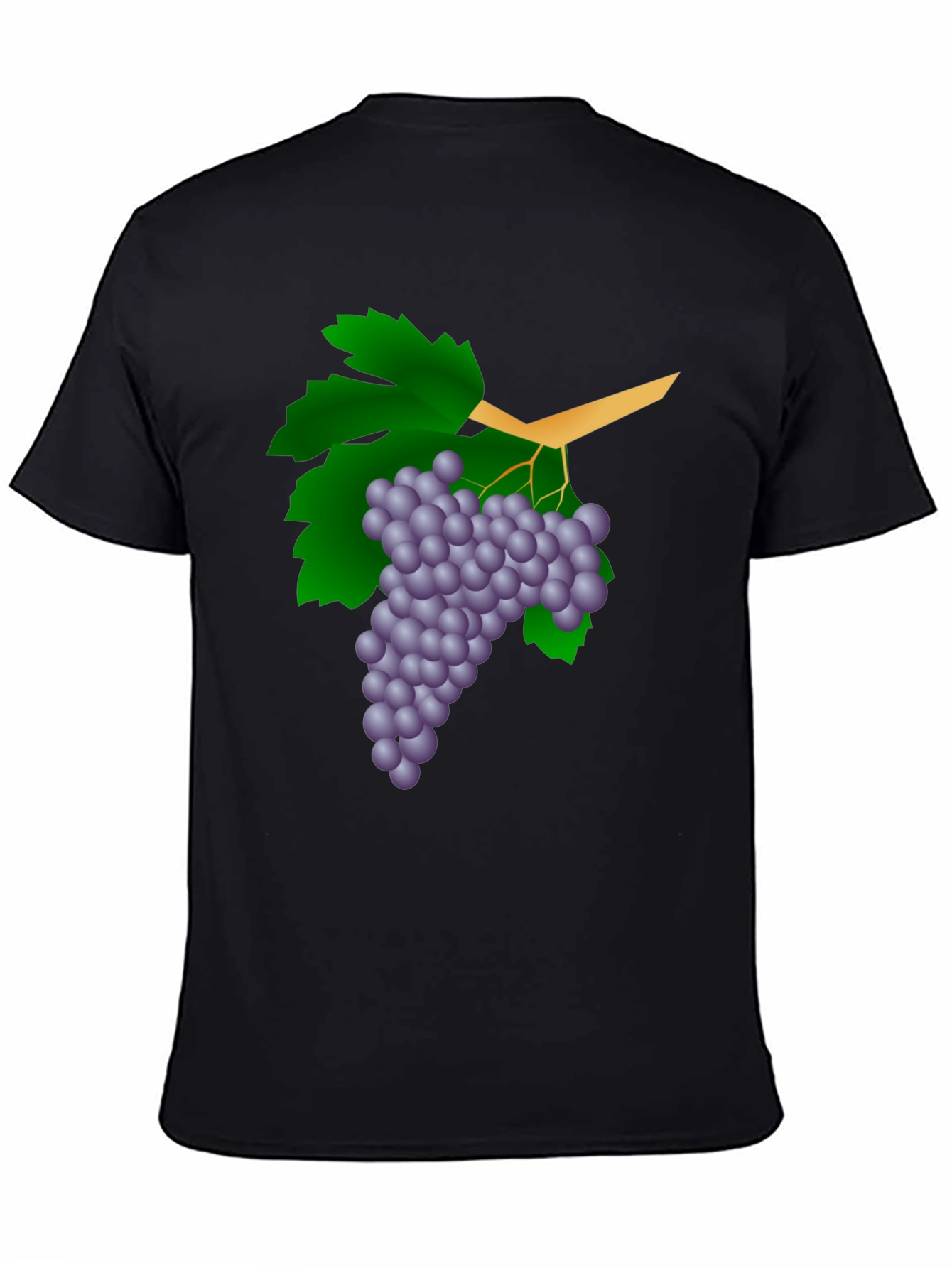 Grapes Graphic Black T-Shirt