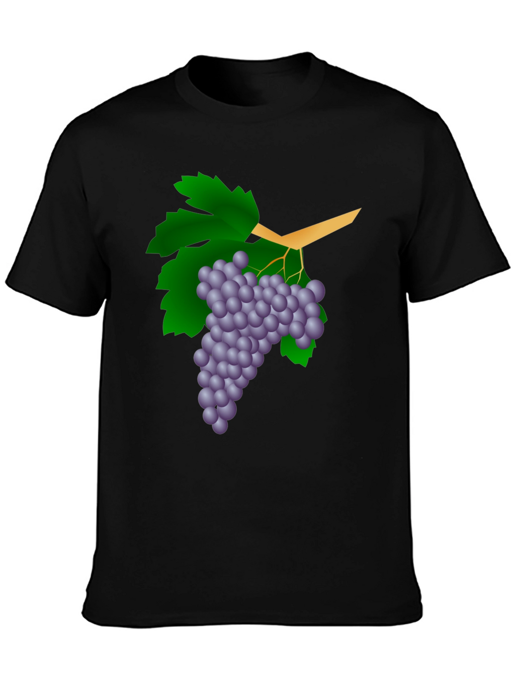 Grapes Graphic Black T-Shirt