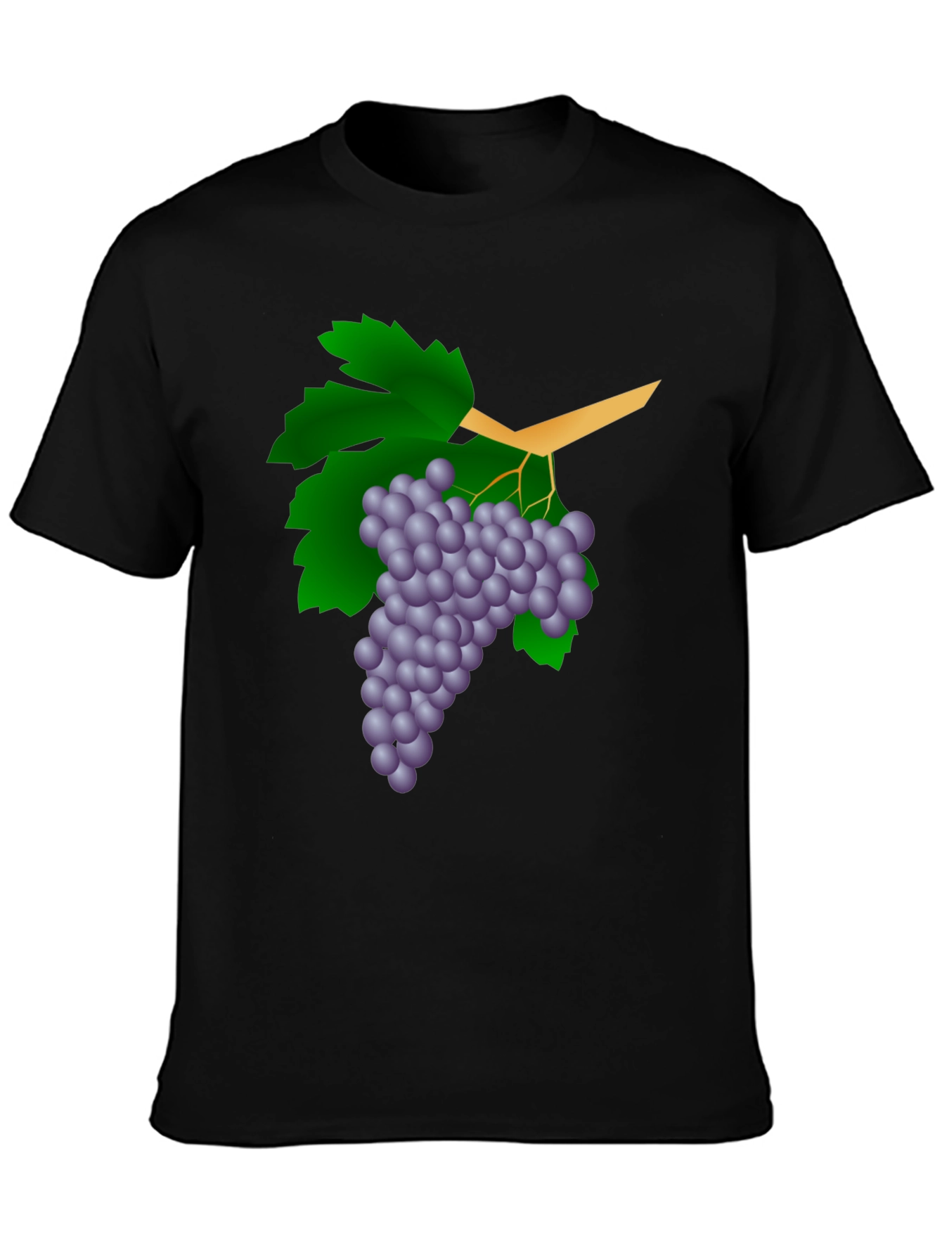 Grapes Graphic Black T-Shirt