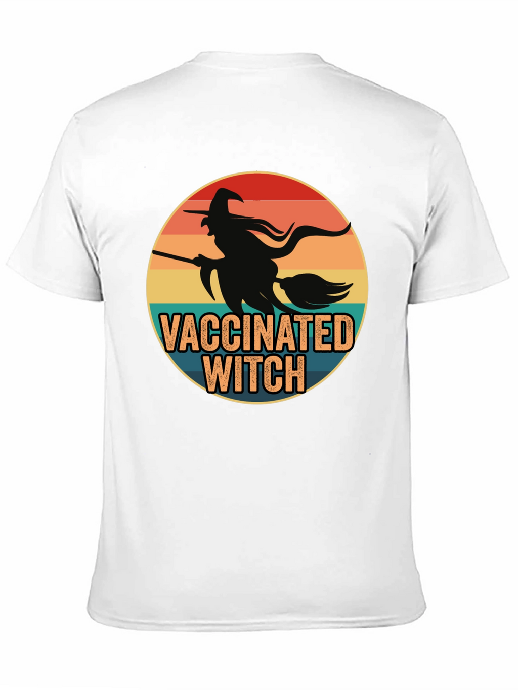 Vaccinated Witch T-Shirt - Halloween Design