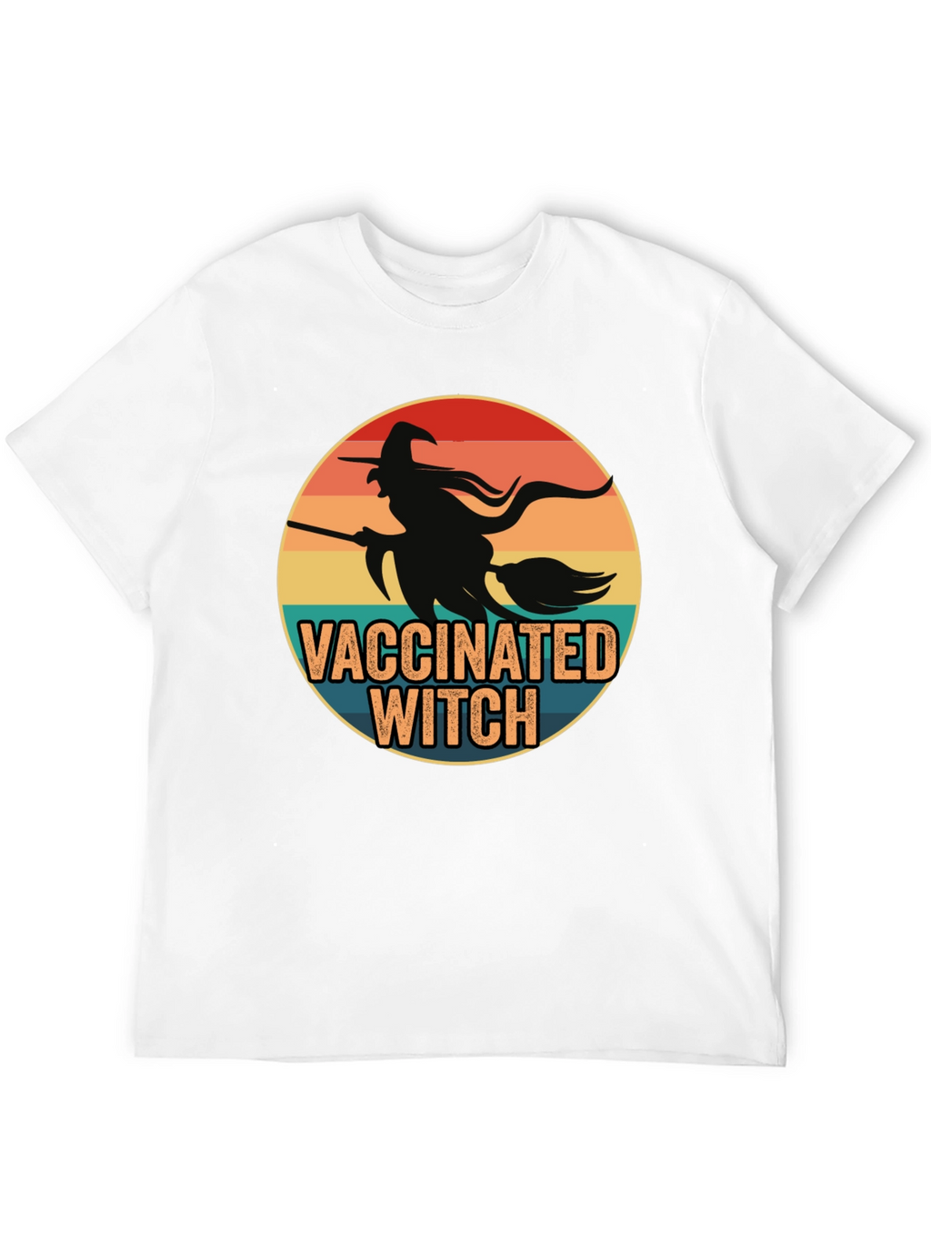 Vaccinated Witch T-Shirt - Halloween Design