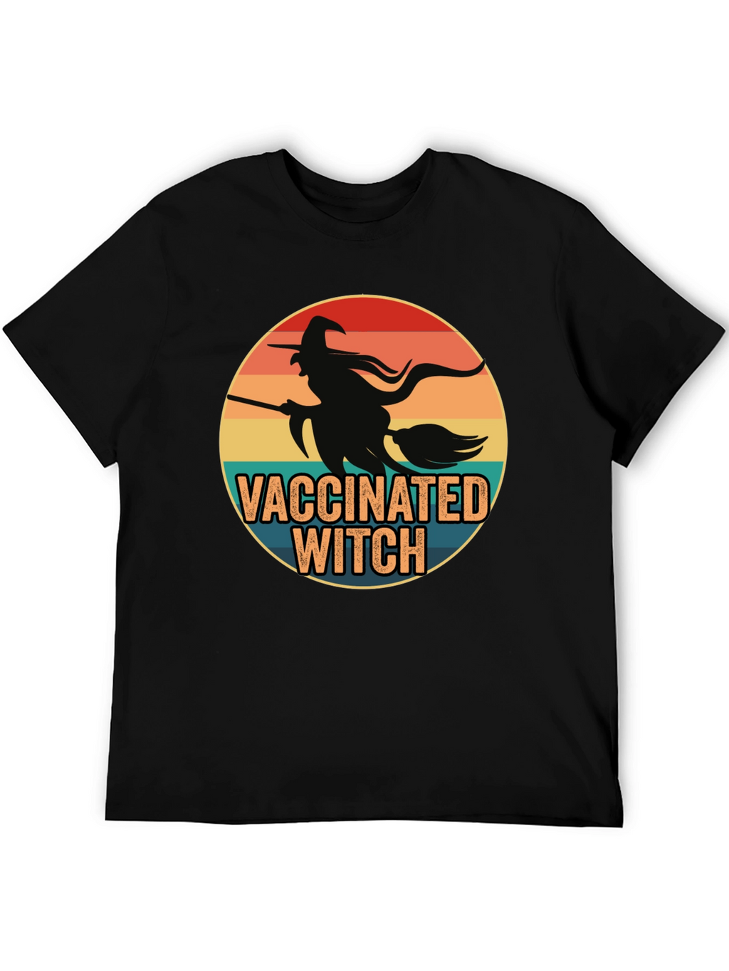 Vaccinated Witch T-Shirt - Halloween Design