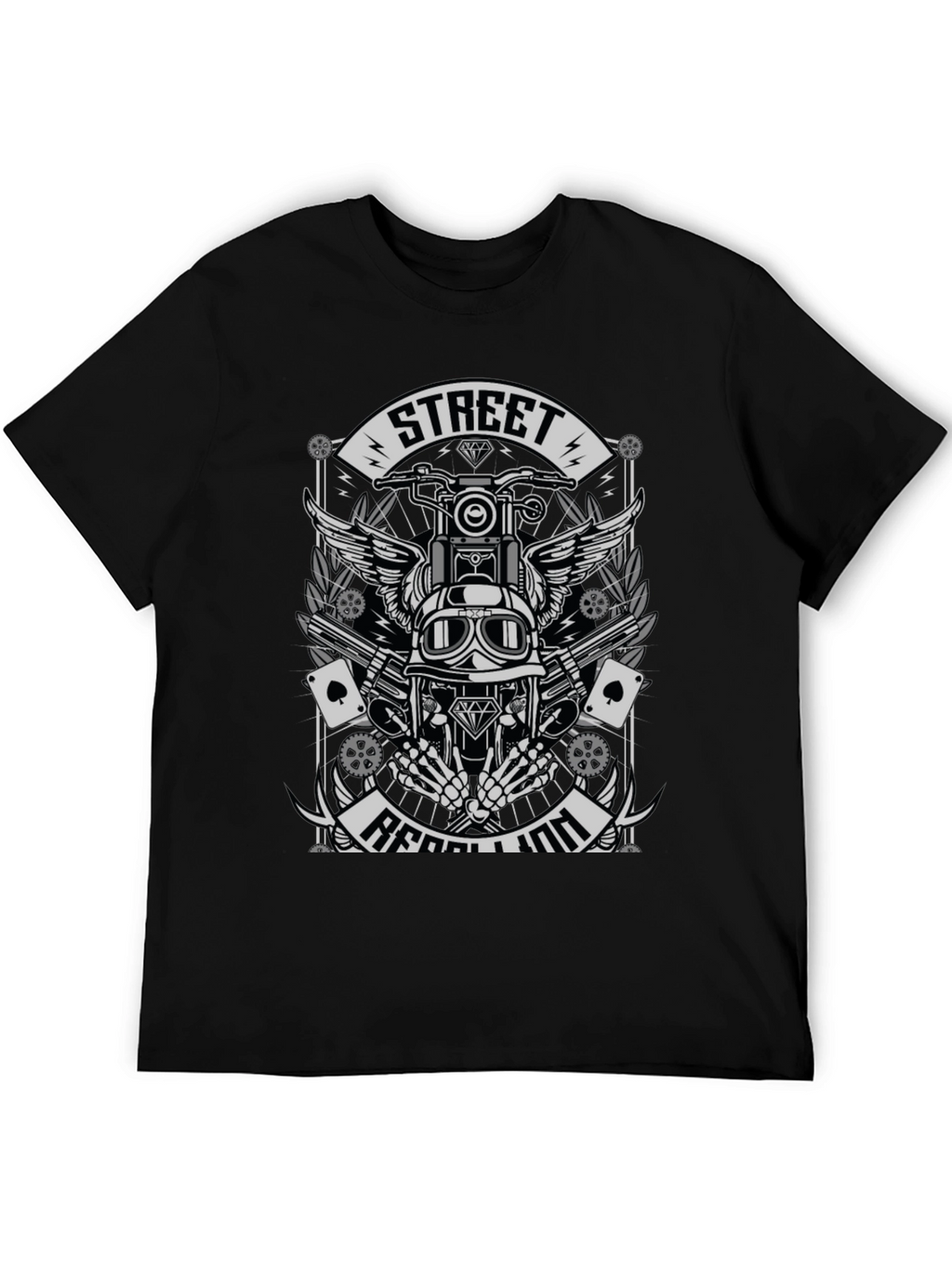 Street Rebellion T-Shirt - Motorcycle Rider Graphic Tee