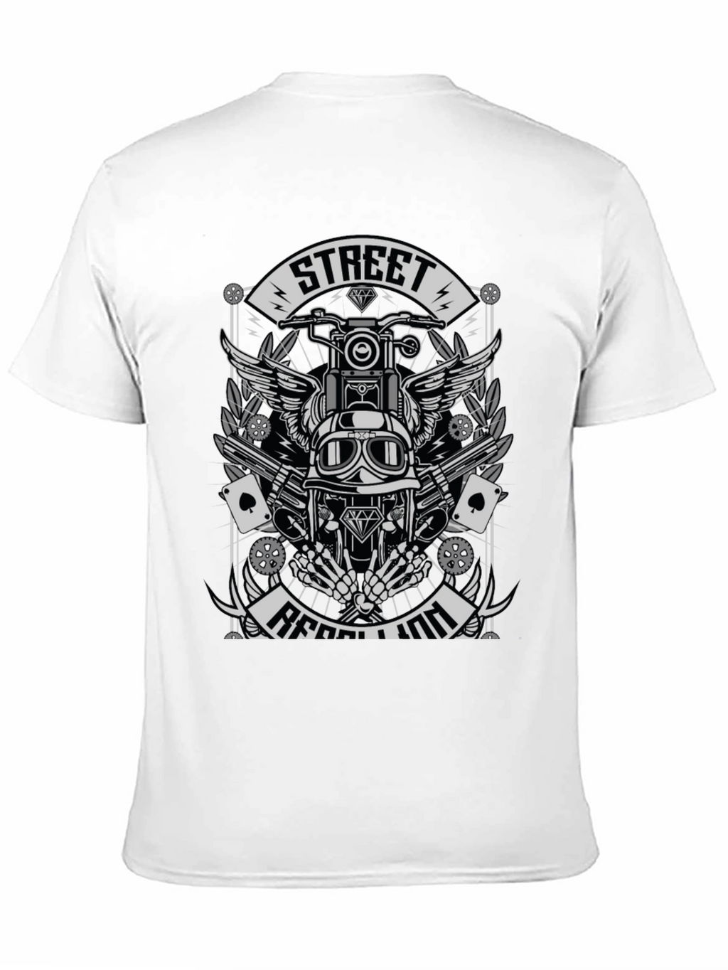 Street Rebellion T-Shirt - Motorcycle Rider Graphic Tee