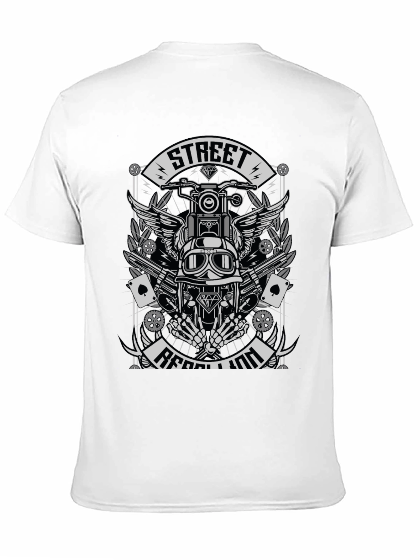 Street Rebellion T-Shirt - Motorcycle Rider Graphic Tee