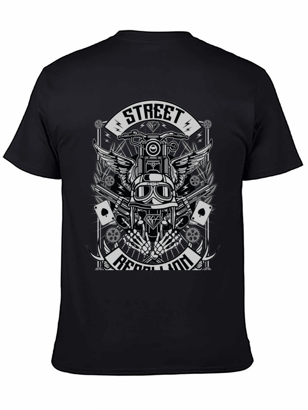 Street Rebellion T-Shirt - Motorcycle Rider Graphic Tee
