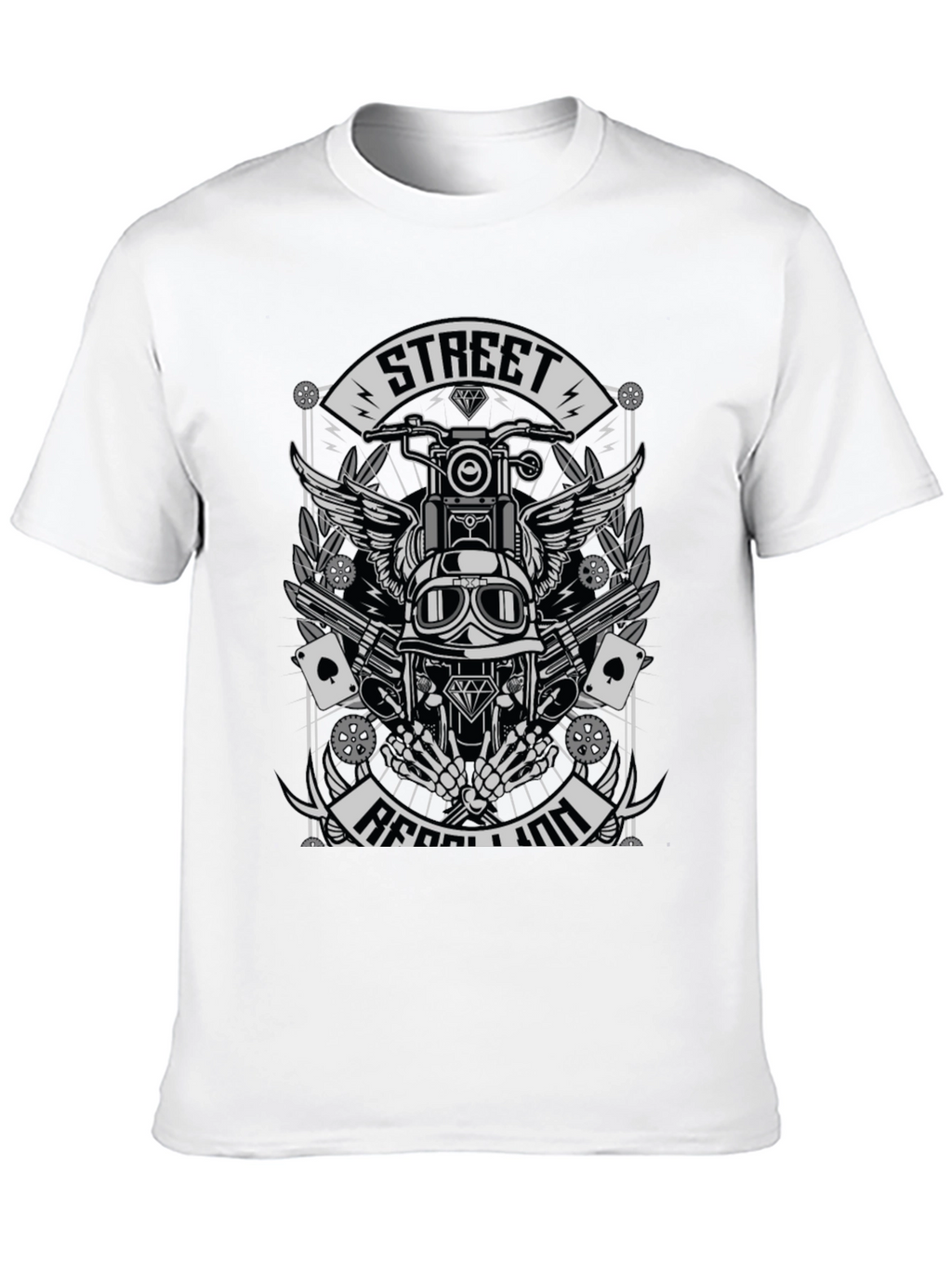 Street Rebellion T-Shirt - Motorcycle Rider Graphic Tee