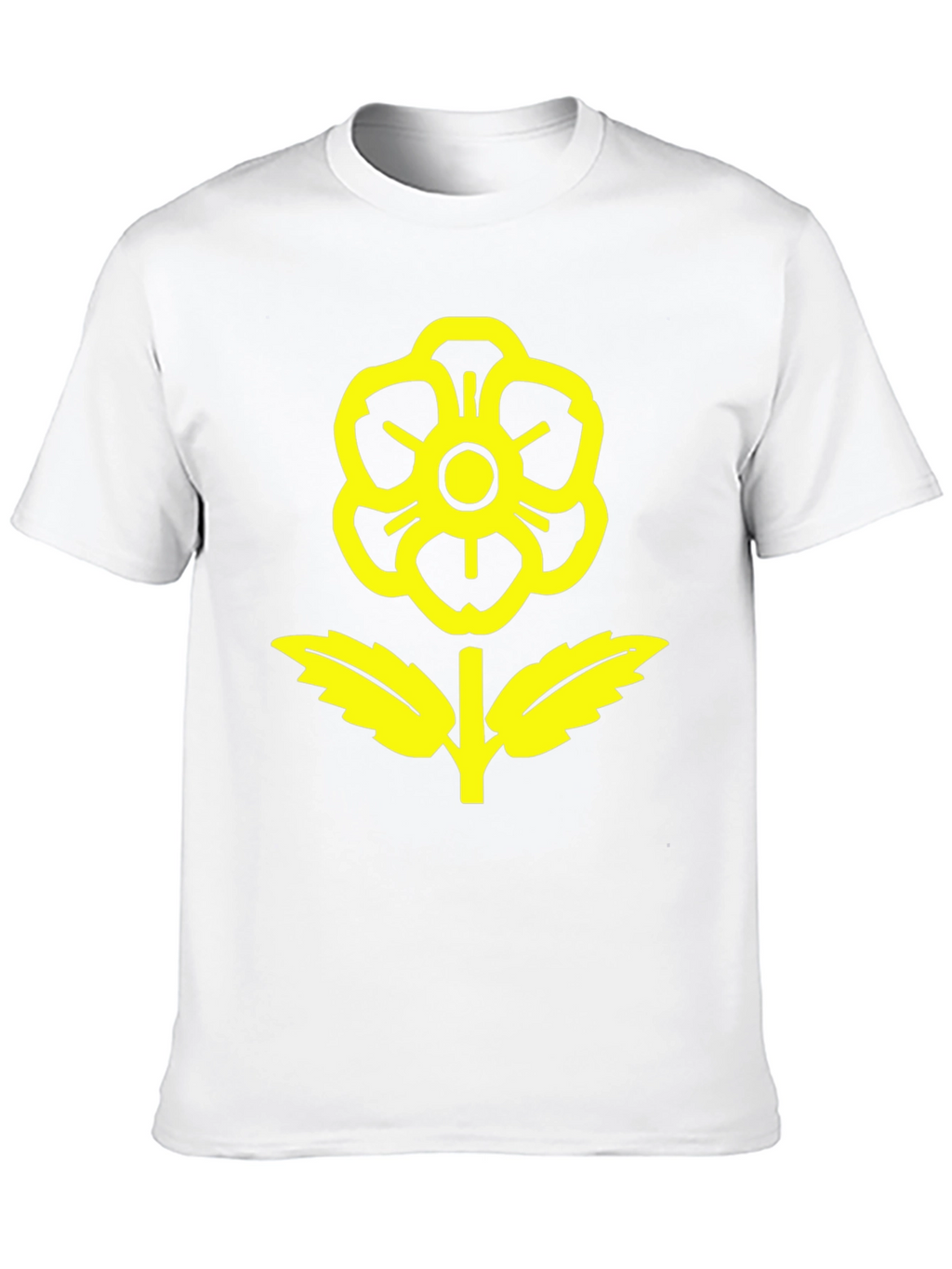 Black T-Shirt with Yellow Flower Graphic