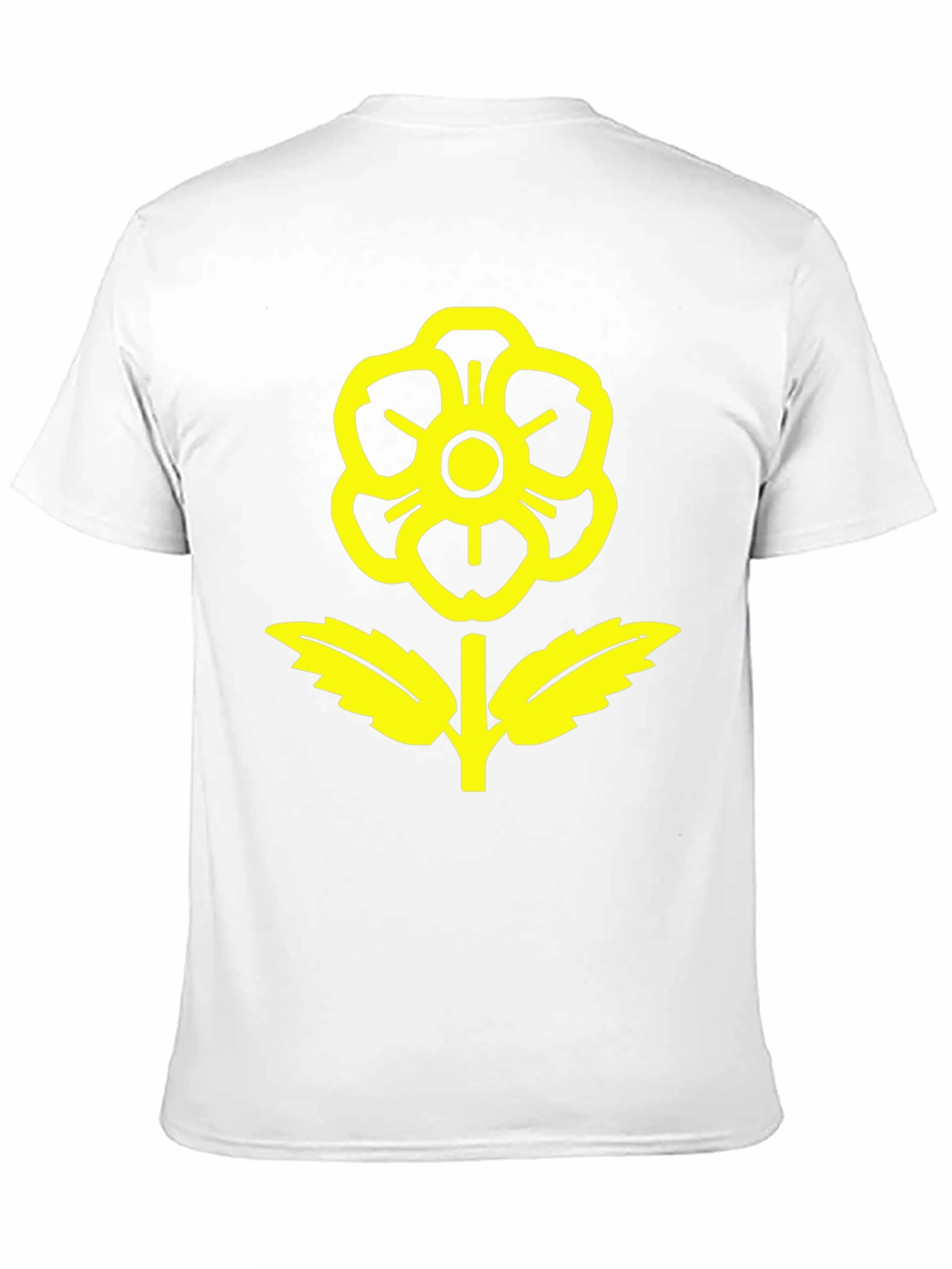 Black T-Shirt with Yellow Flower Graphic