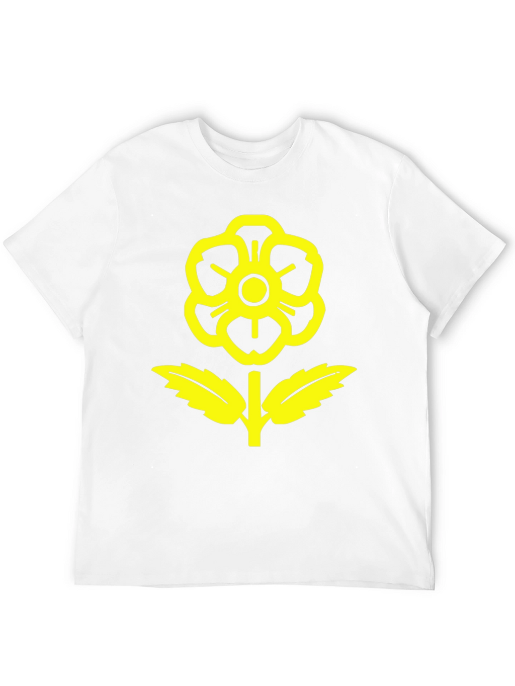 Black T-Shirt with Yellow Flower Graphic