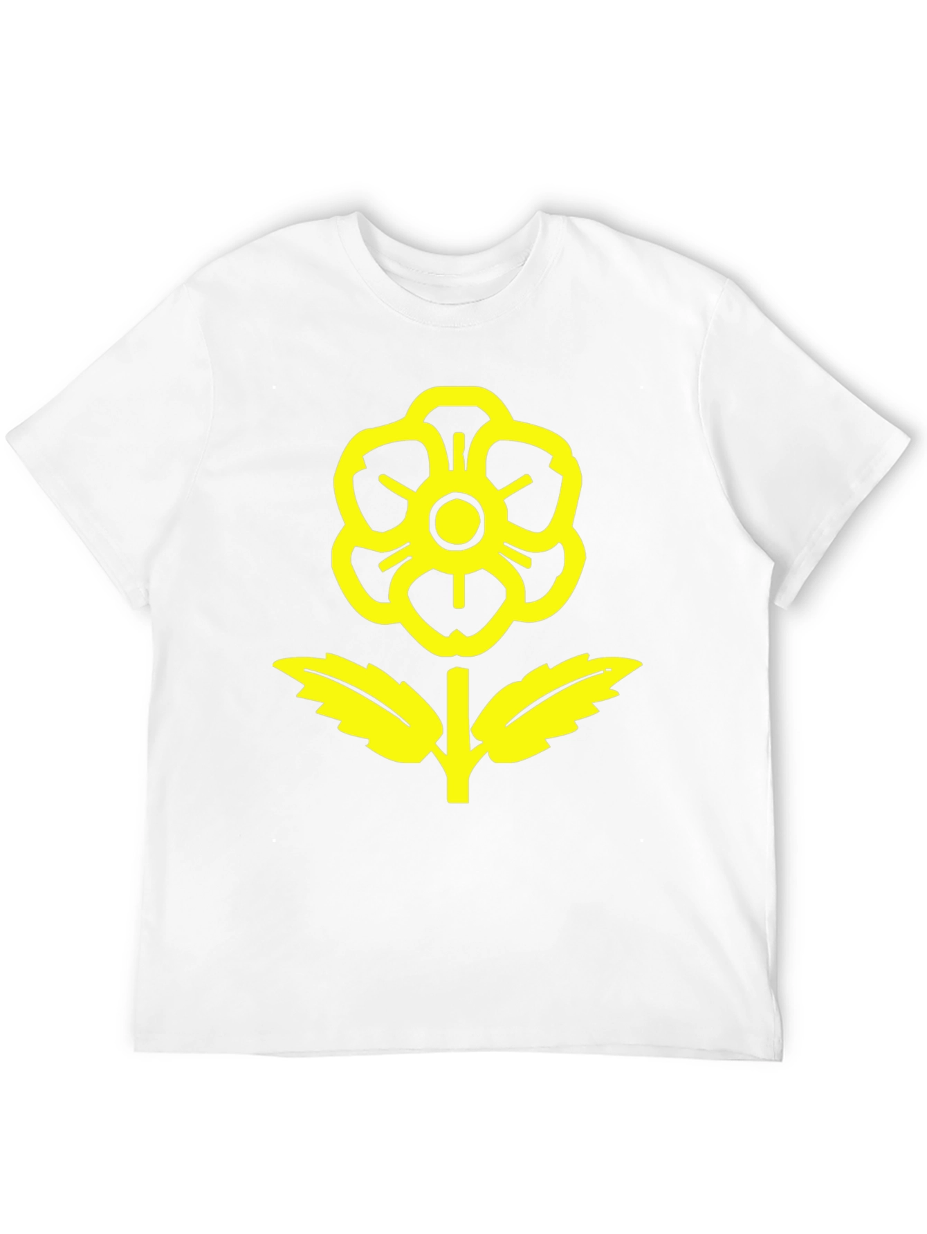 Black T-Shirt with Yellow Flower Graphic