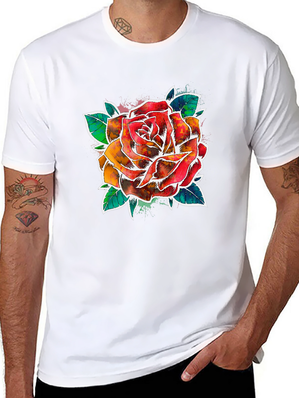Watercolor Rose Graphic Tee