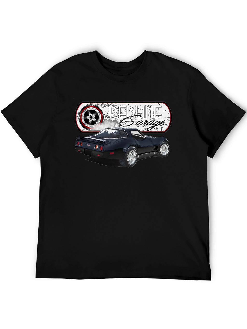 Redline Garage Corvette T-Shirt - Black