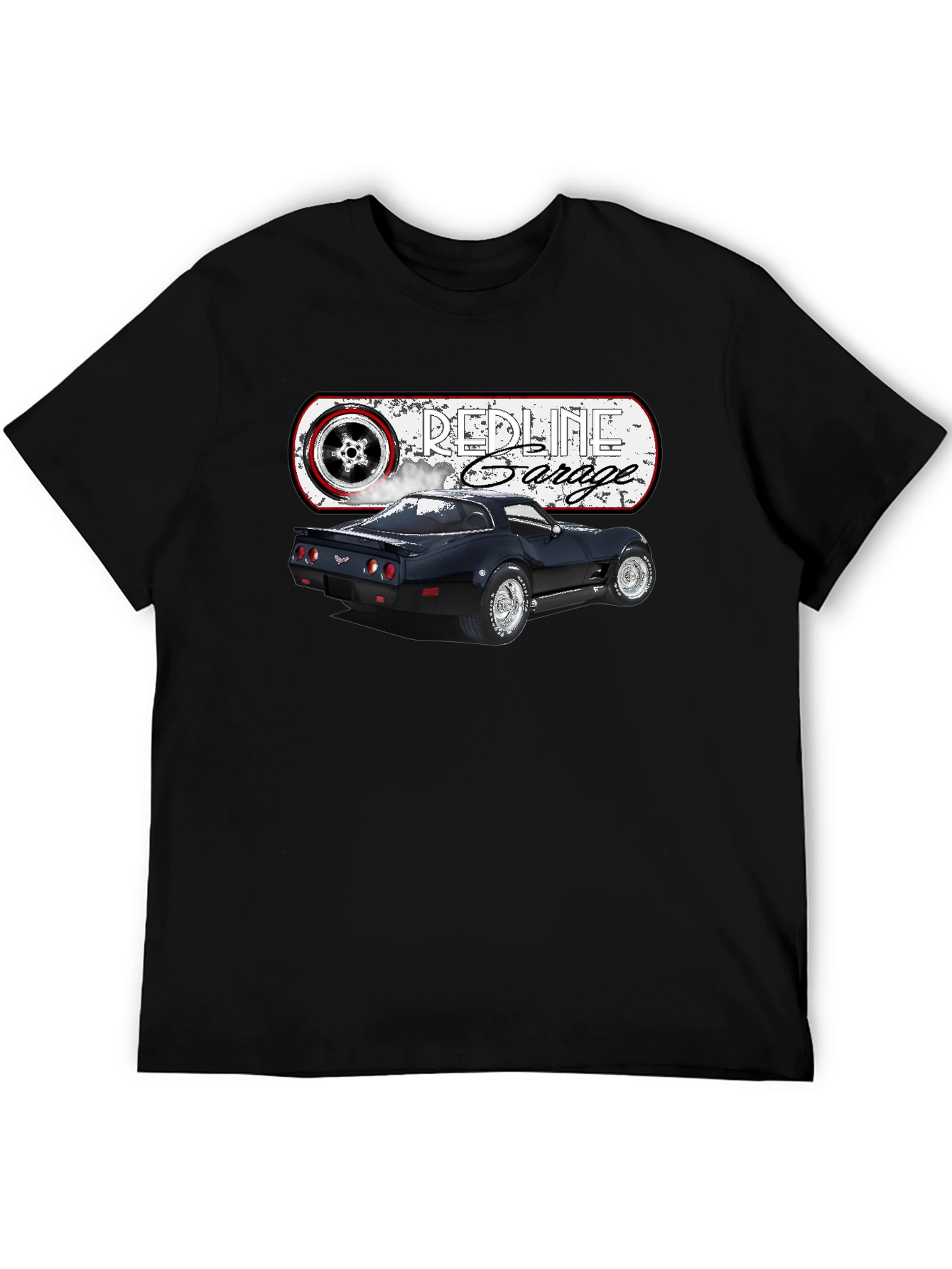 Redline Garage Corvette T-Shirt - Black