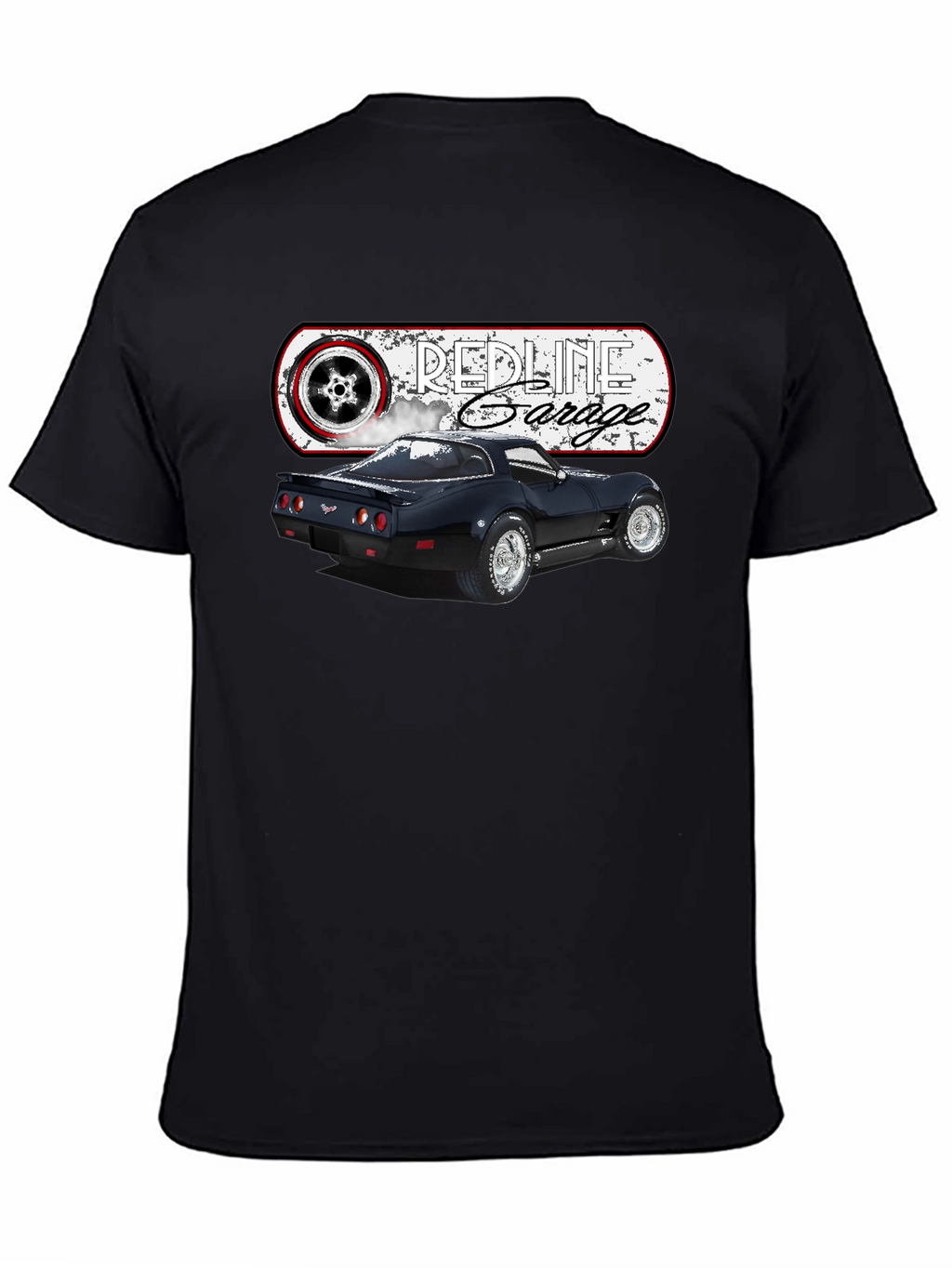 Redline Garage Corvette T-Shirt - Black