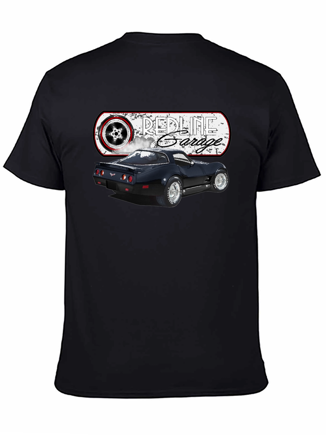 Redline Garage Corvette T-Shirt - Black