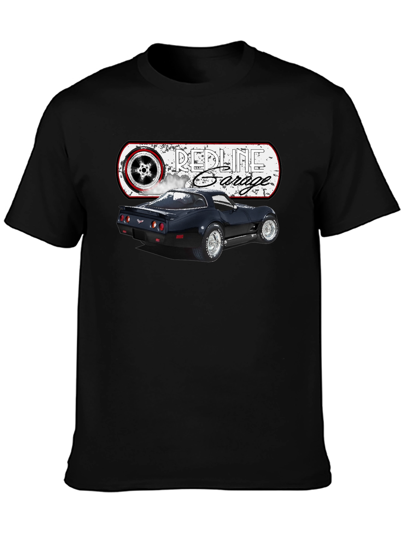 Redline Garage Corvette T-Shirt - Black