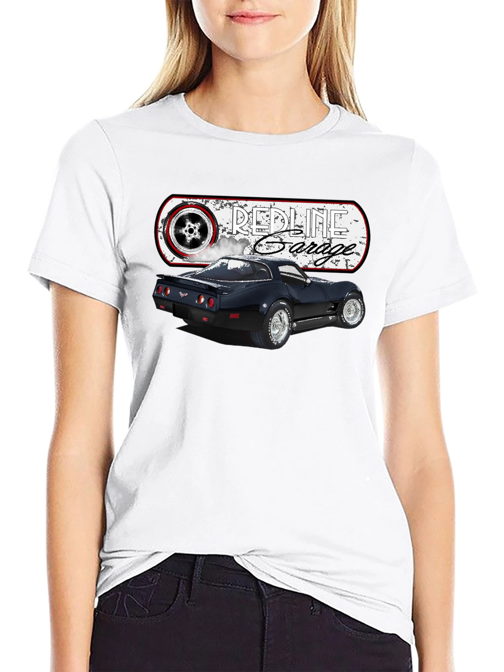 Redline Garage Corvette T-Shirt - Black