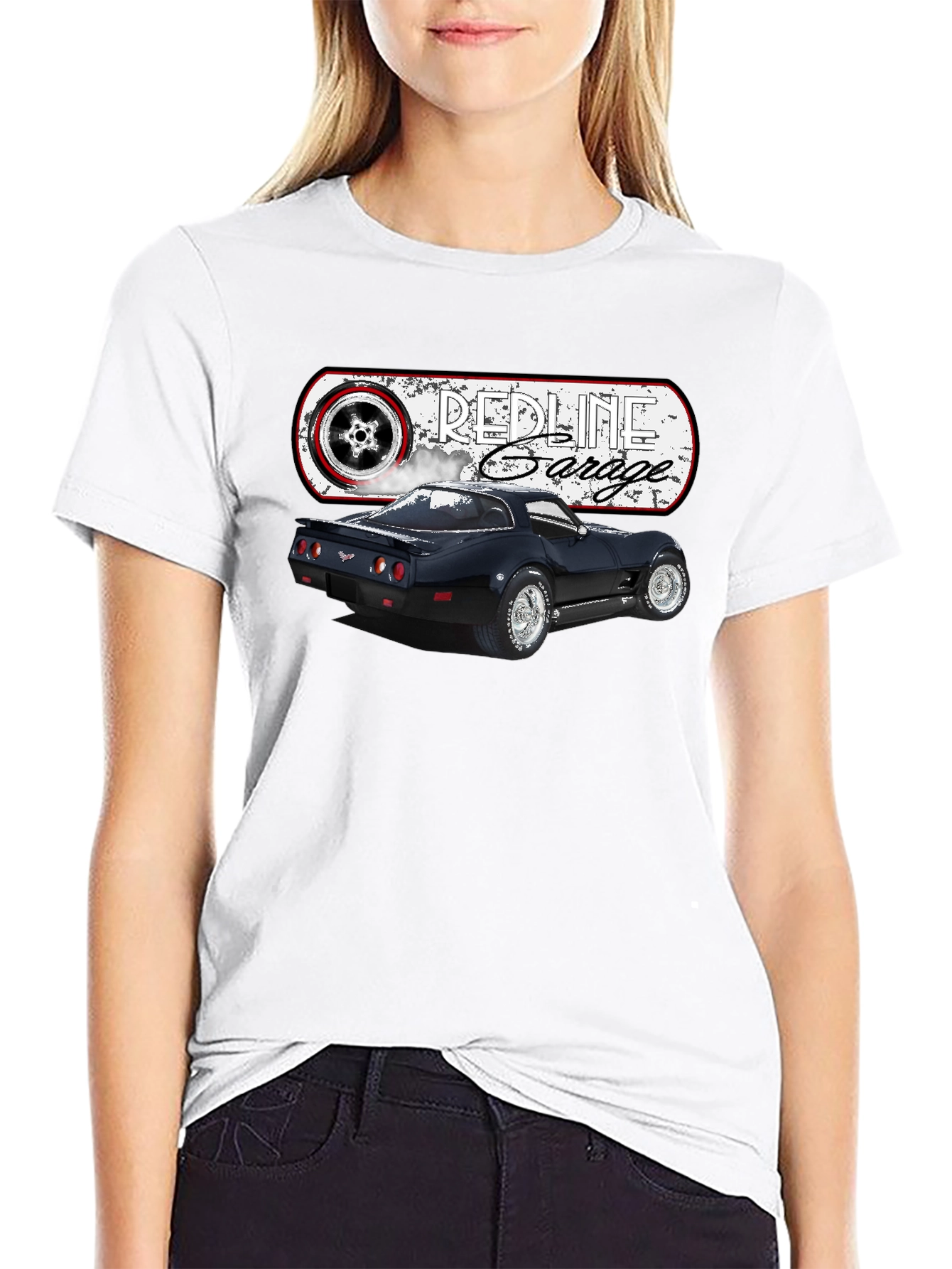 Redline Garage Corvette T-Shirt - Black