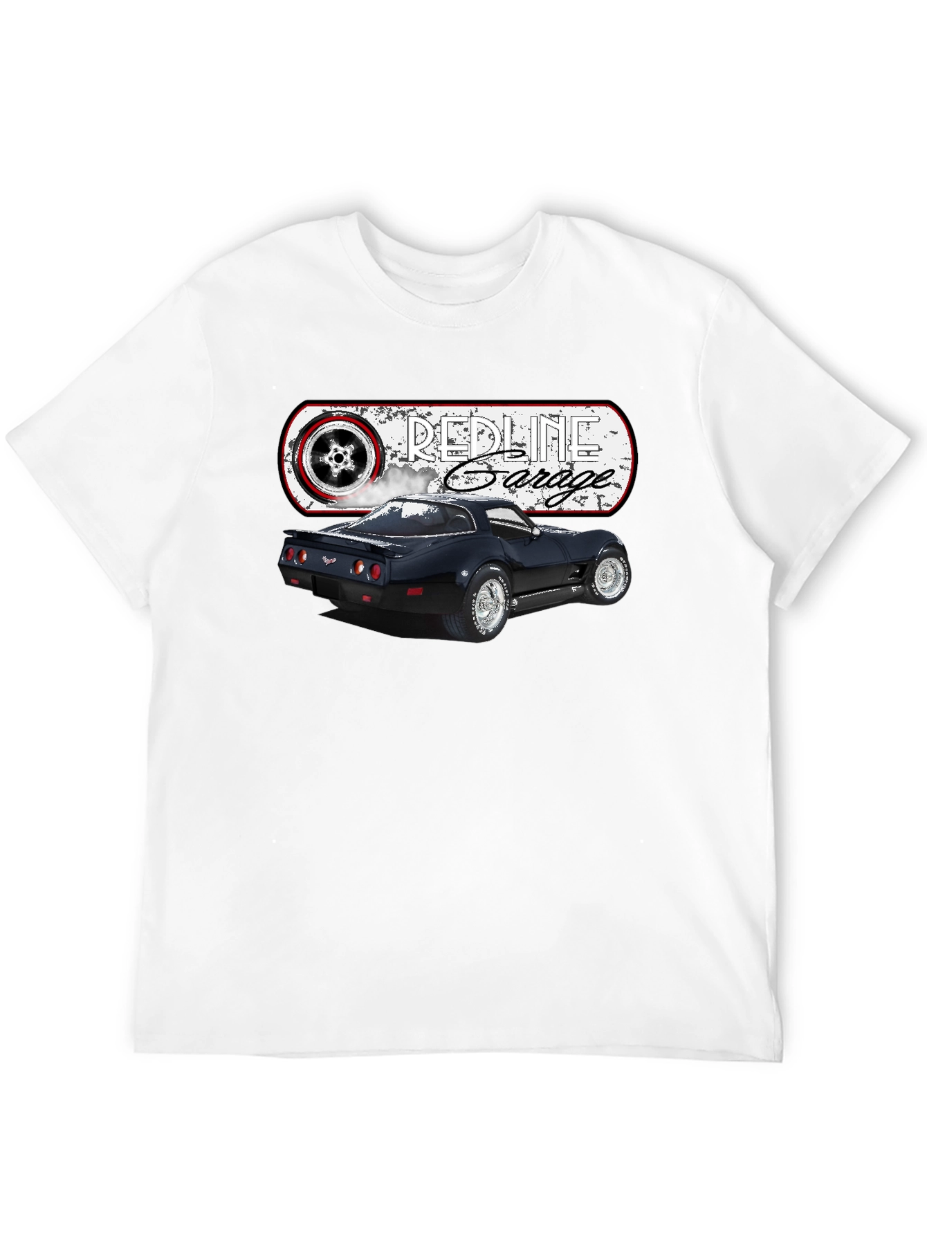 Redline Garage Corvette T-Shirt - Black