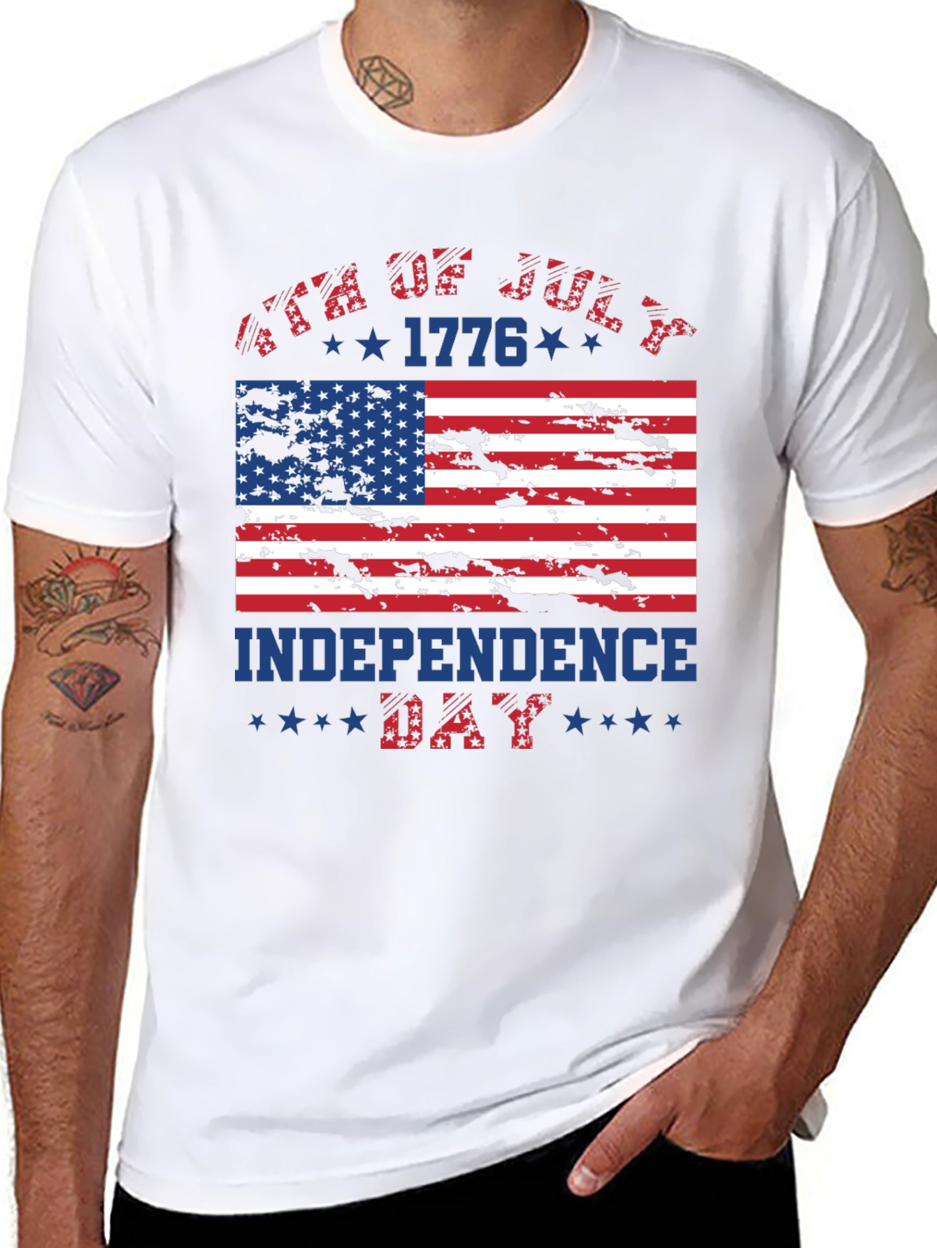 Patriotic Independence Day T-Shirt: USA Flag Graphic Tee