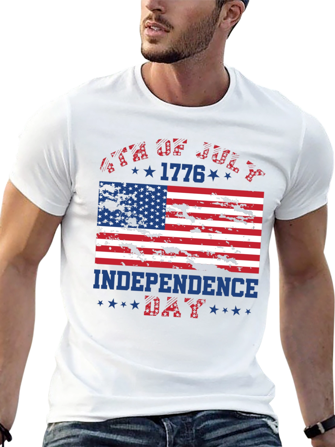Patriotic Independence Day T-Shirt: USA Flag Graphic Tee