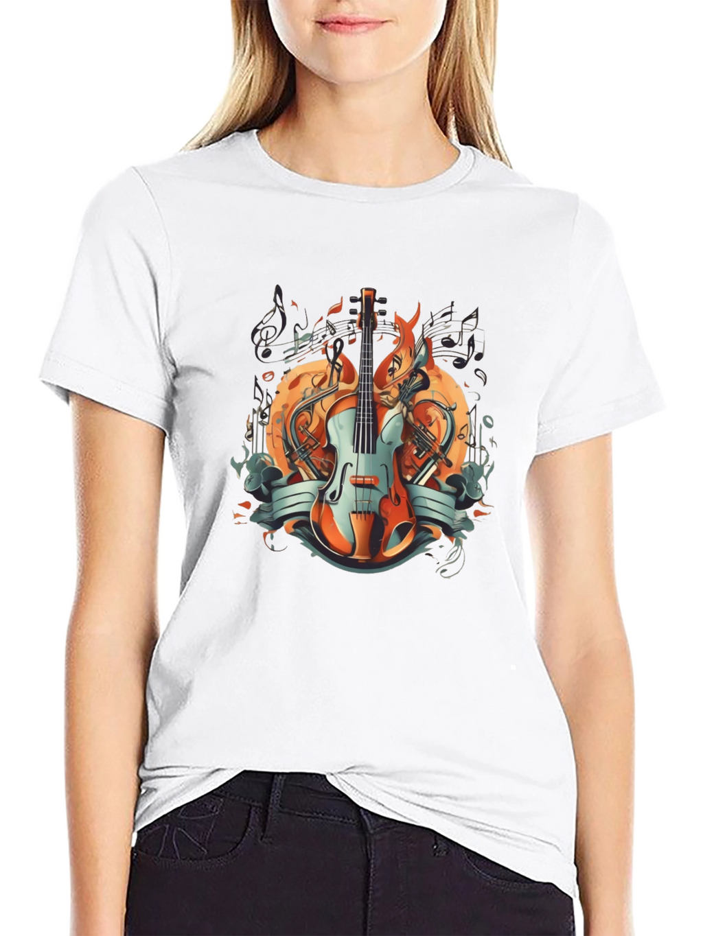 Musical Harmony Graphic T-Shirt - Stylish Music Lover Tee