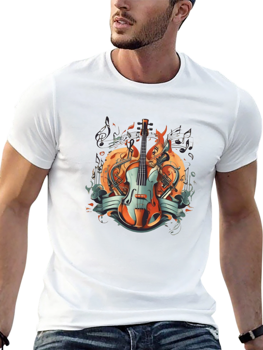 Musical Harmony Graphic T-Shirt - Stylish Music Lover Tee