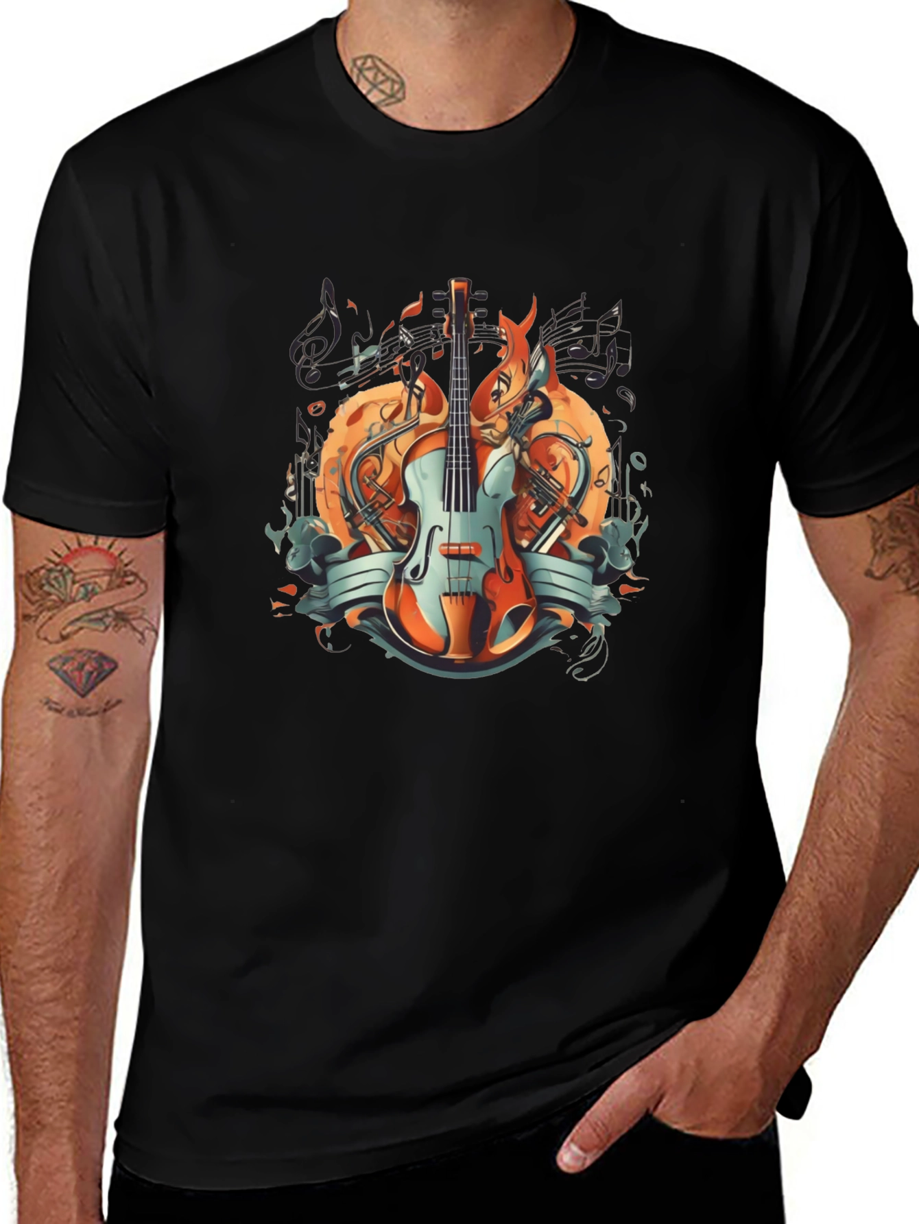 Musical Harmony Graphic T-Shirt - Stylish Music Lover Tee
