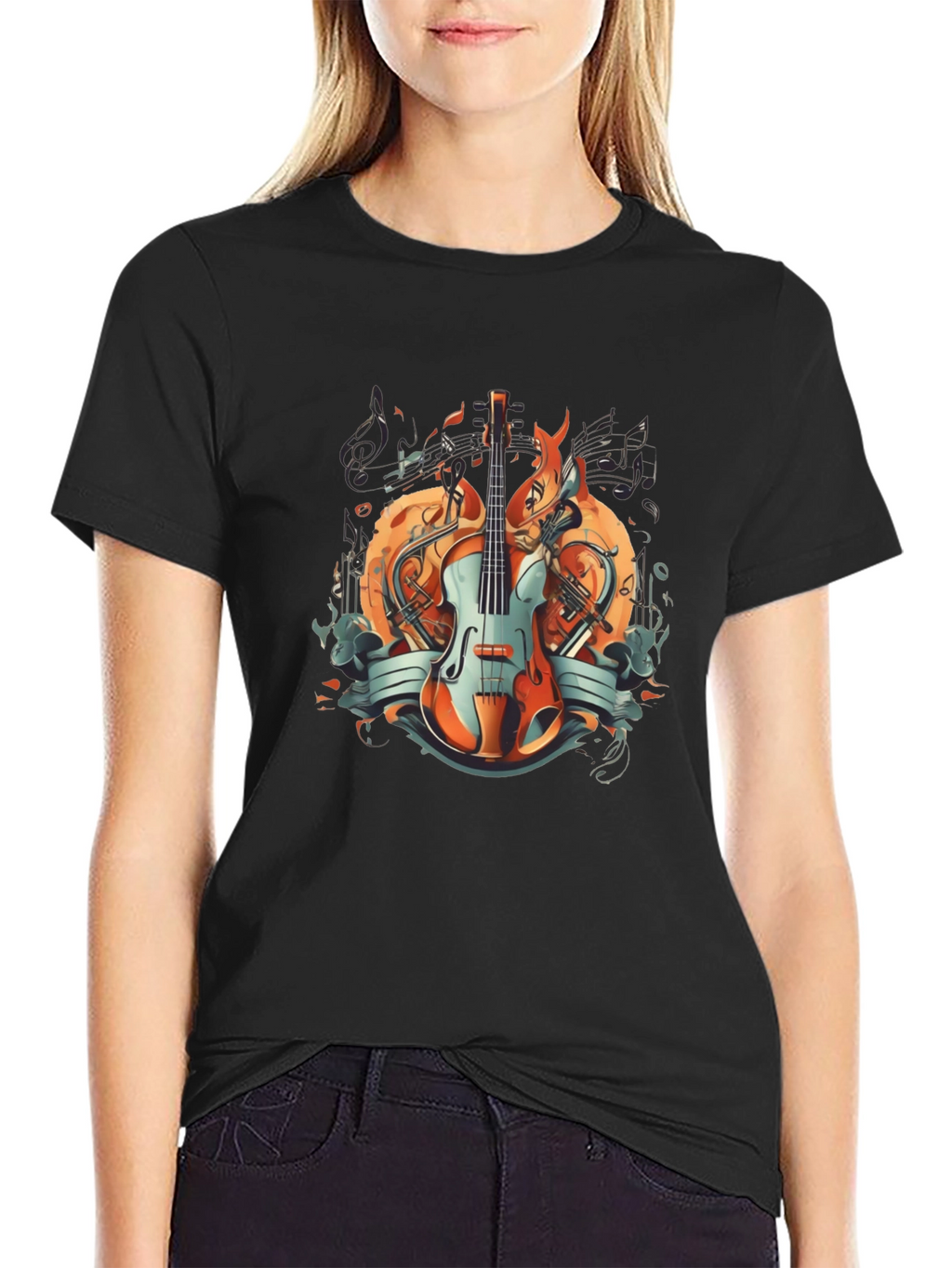 Musical Harmony Graphic T-Shirt - Stylish Music Lover Tee