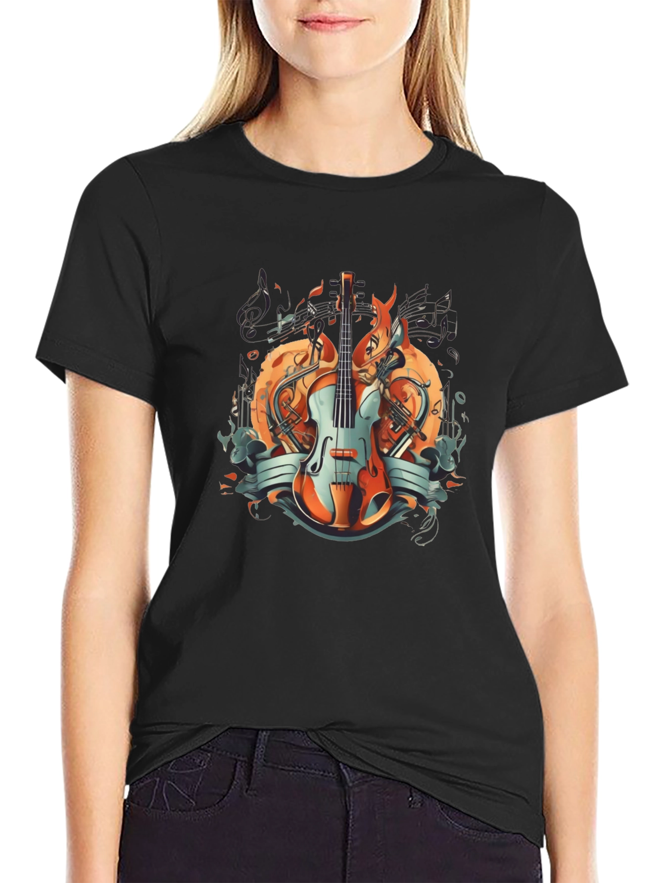 Musical Harmony Graphic T-Shirt - Stylish Music Lover Tee