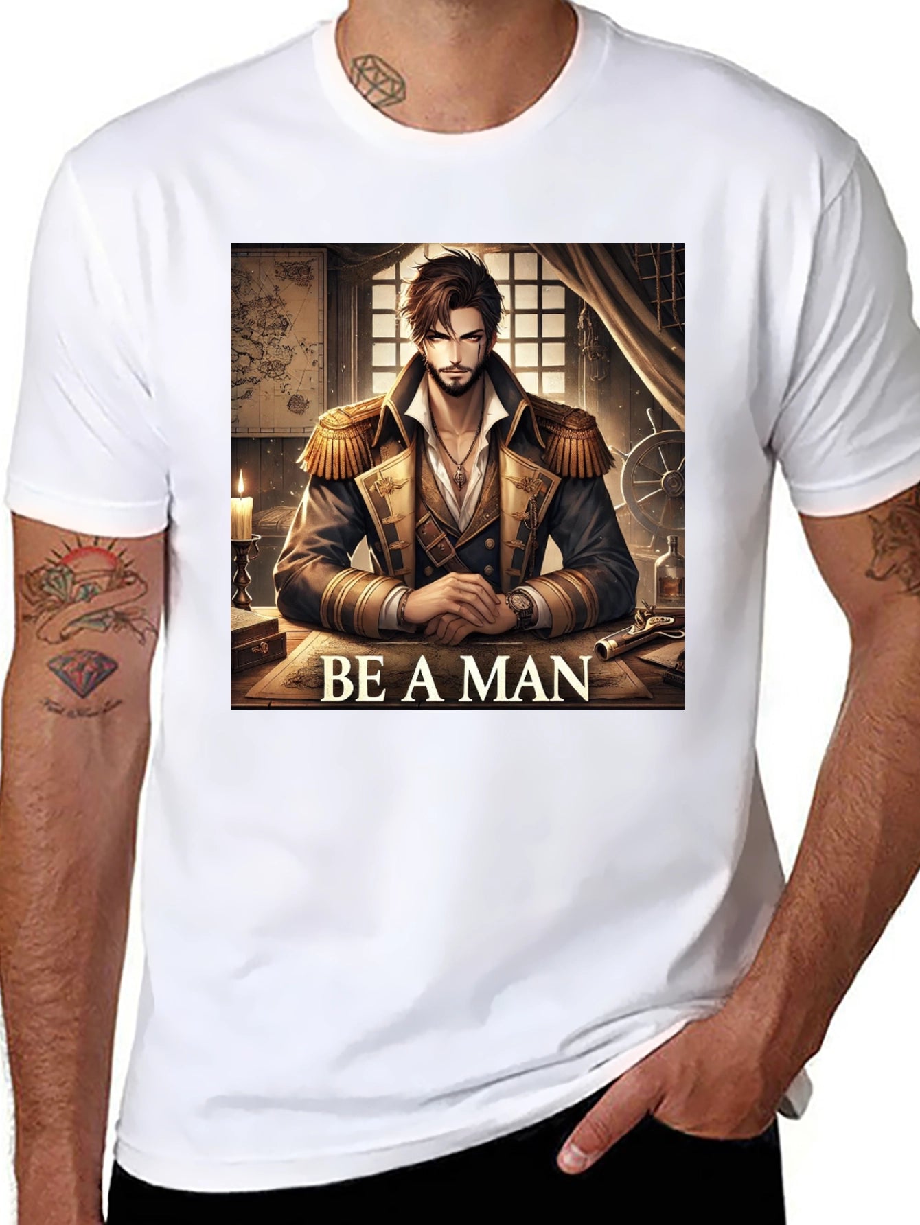 Be A Man Pirate Captain T-Shirt