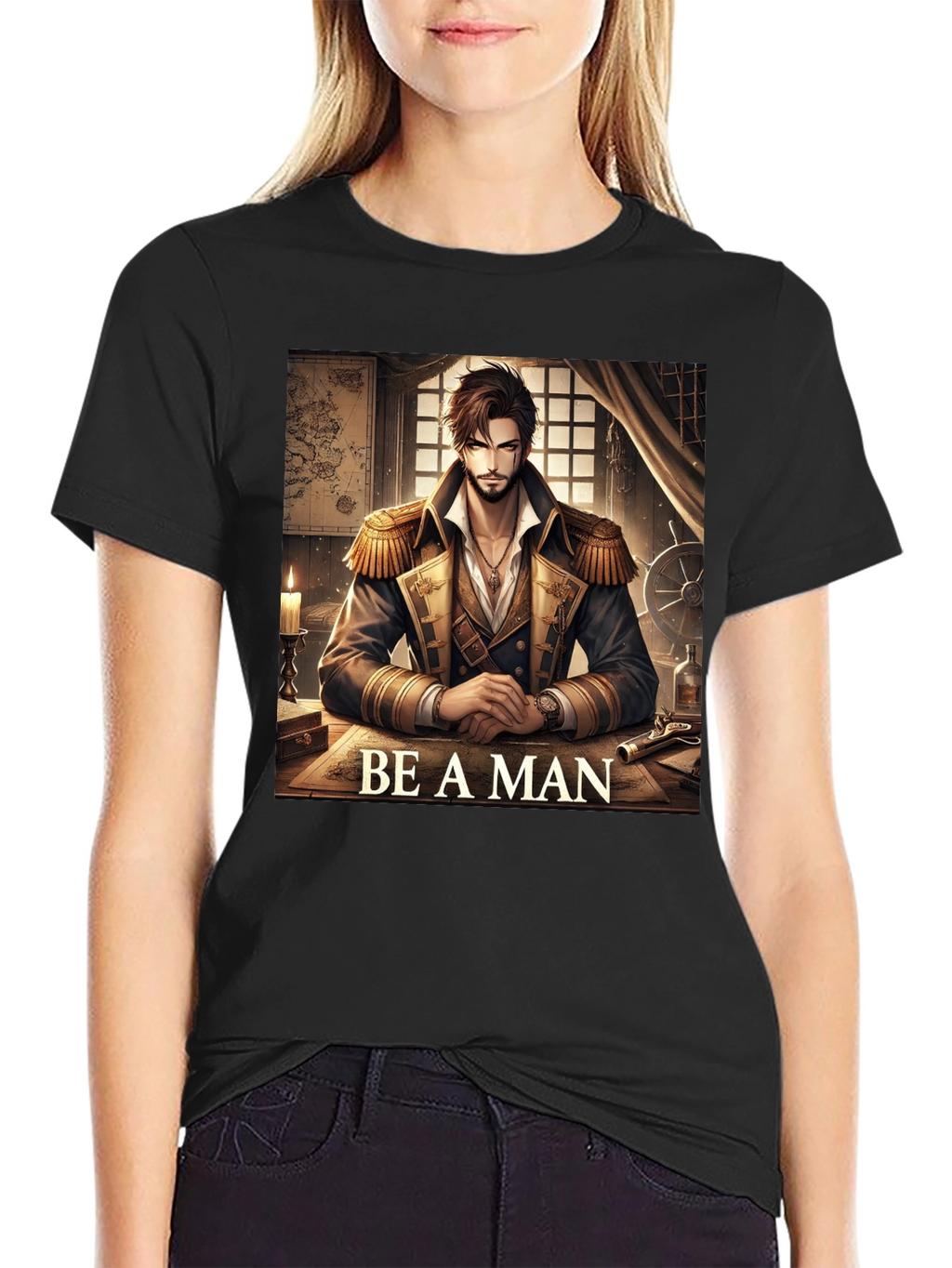 Be A Man Pirate Captain T-Shirt