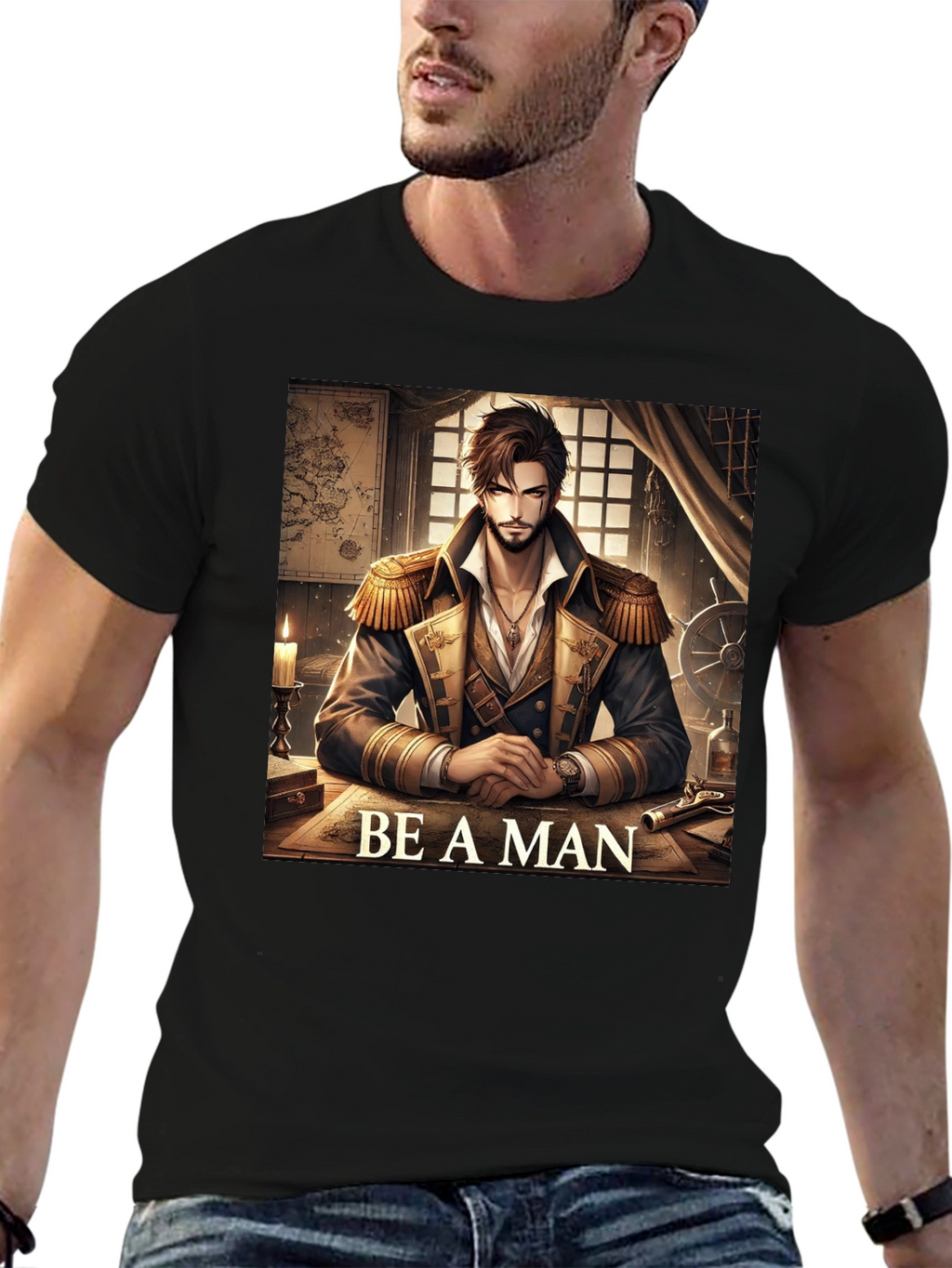 Be A Man Pirate Captain T-Shirt