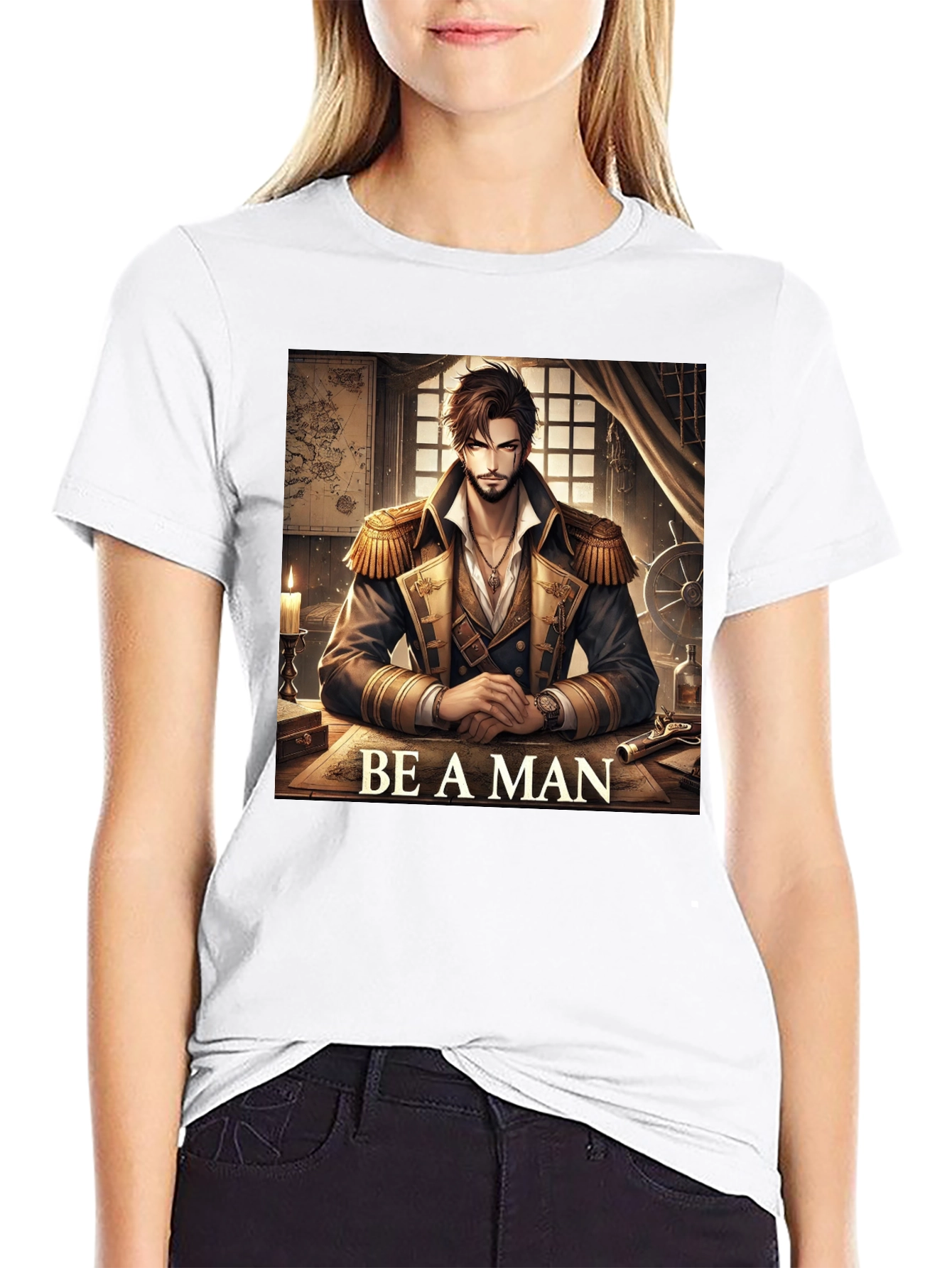 Be A Man Pirate Captain T-Shirt